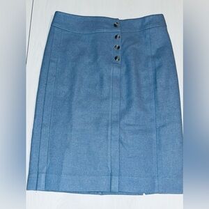 Vintage 💯 Wool Pendelton Blue Button-Front Women's Skirt